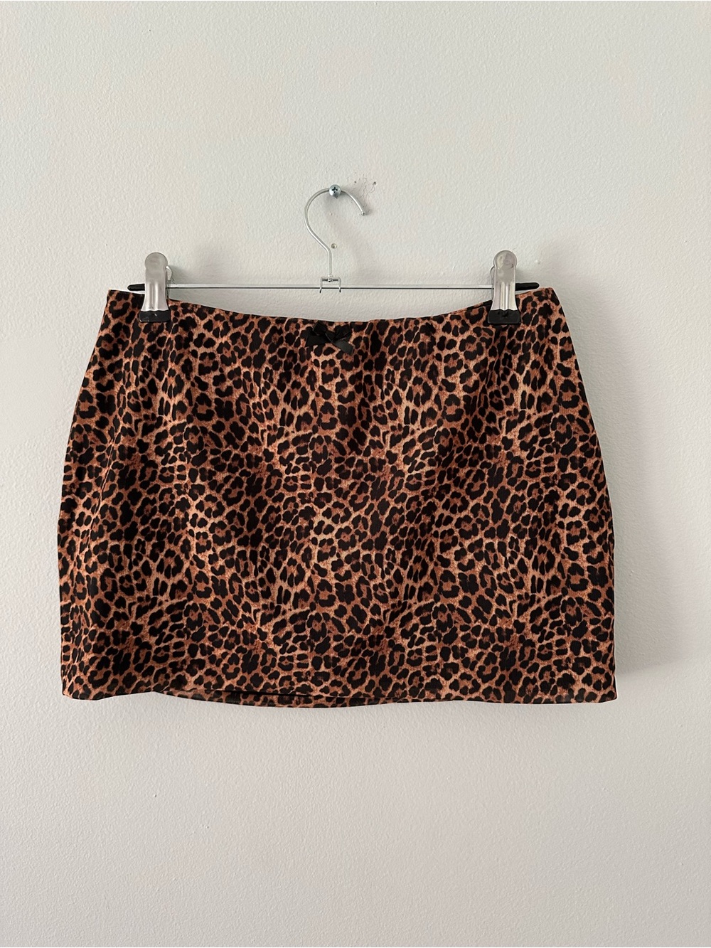 Edikted Leopard Print Mini Skirt in Brown and Black